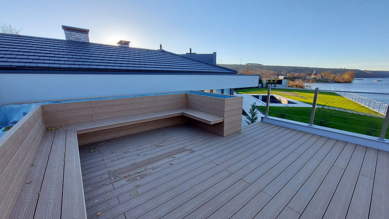 Decking WPC sistem de pavare pentru terase si piscine террасная доска древесно-полимерный композит foto 5