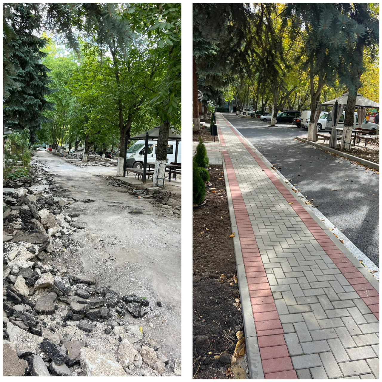 Montaj pavaj si borduri, amenajari exterioare/установка тротуарная плитка и бордюров foto 11