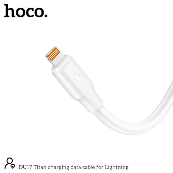 Cablu de date de încărcare Hoco DU17 Titan pentru Lightning foto 2