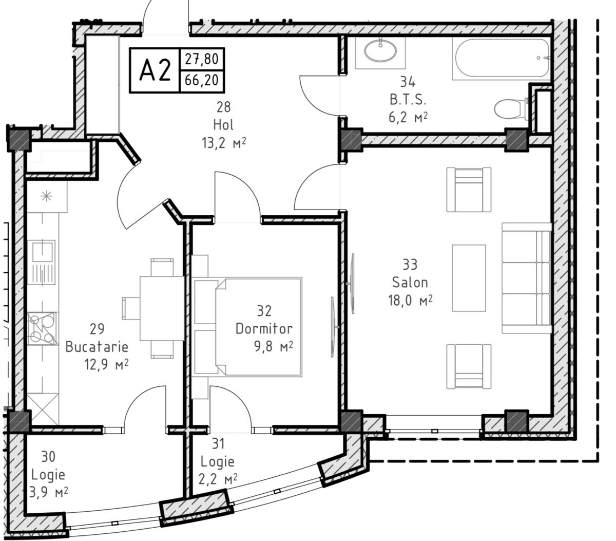 Apartament cu 2 camere,  Periferie,  Ialoveni foto 7