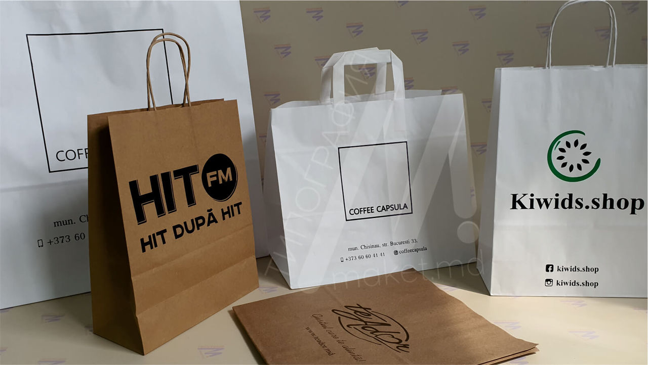 Pungi si sacose din hartie, personalizate. foto 7
