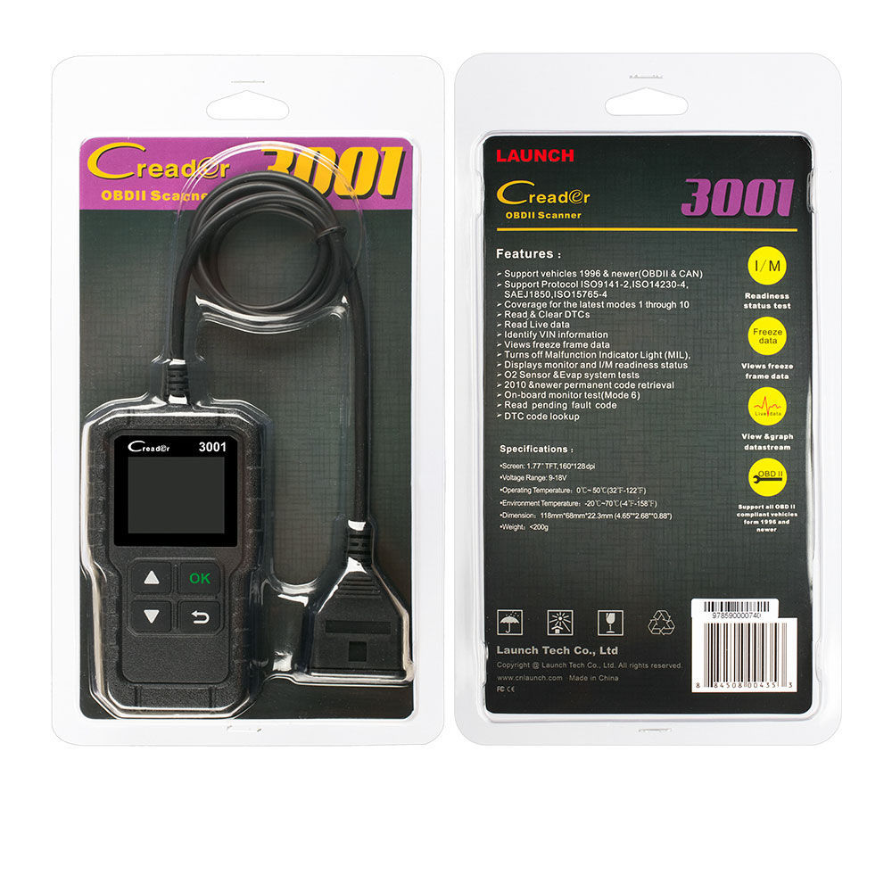 Scaner OBD2 / Diagnostica Auto / Авто Диагностика / Launch CR3001 CReader foto 1