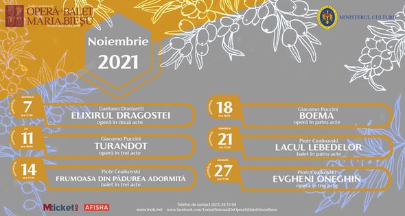 Spectacole la Teatrul de Operă și Balet