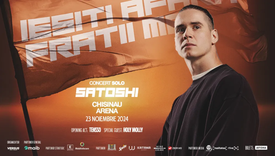 Satoshi te invită la marele său concert Solo de la Chișinău Arena!
