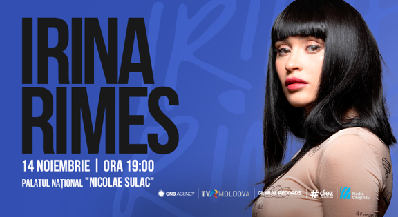 Irina Rimes: Concert excepțional în Chișinău pe 14 noiembrie