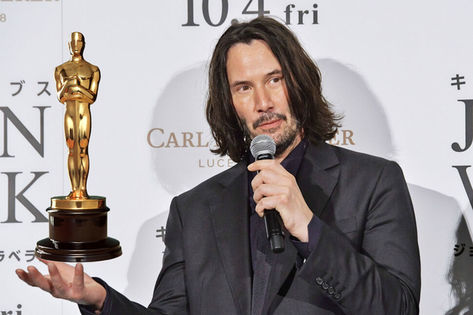 Keanu Reevs a venit cu mama la premile Oscar