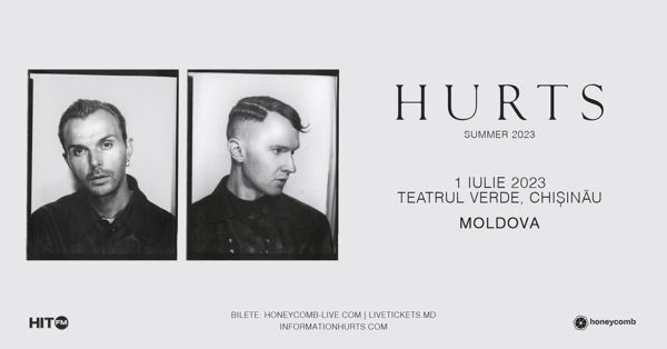 HURTS vin în Moldova pentru a concerta în Chișinău pe 1 iulie 2023