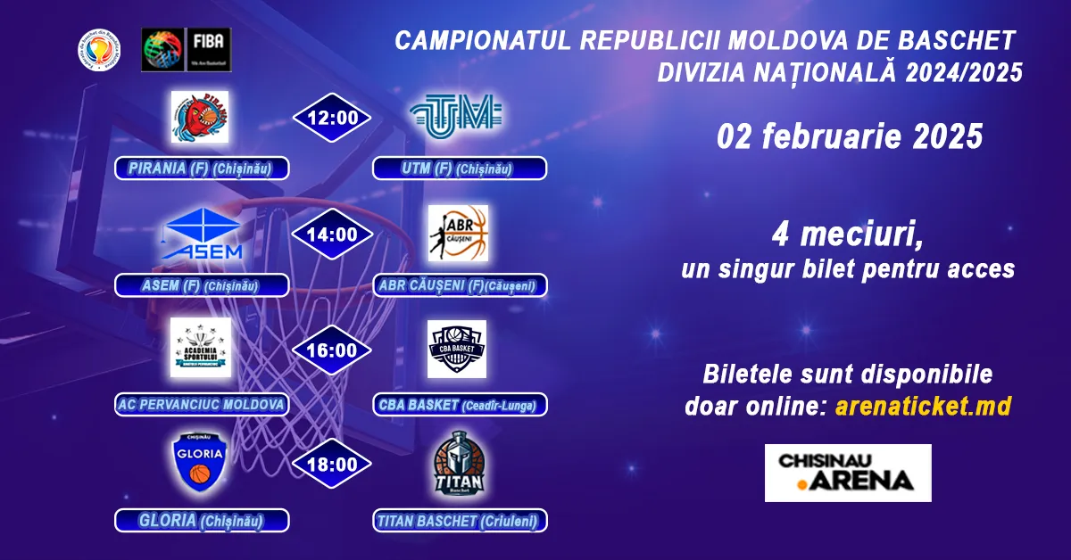 Baschet: Divizia Națională 2024/2025 – 2 februarie