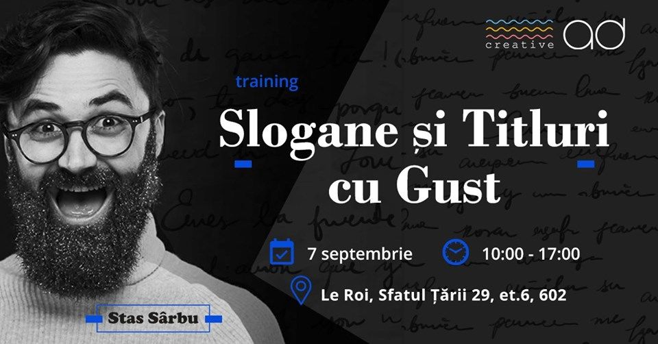 Training: Slogane și Titluri. Cu gust