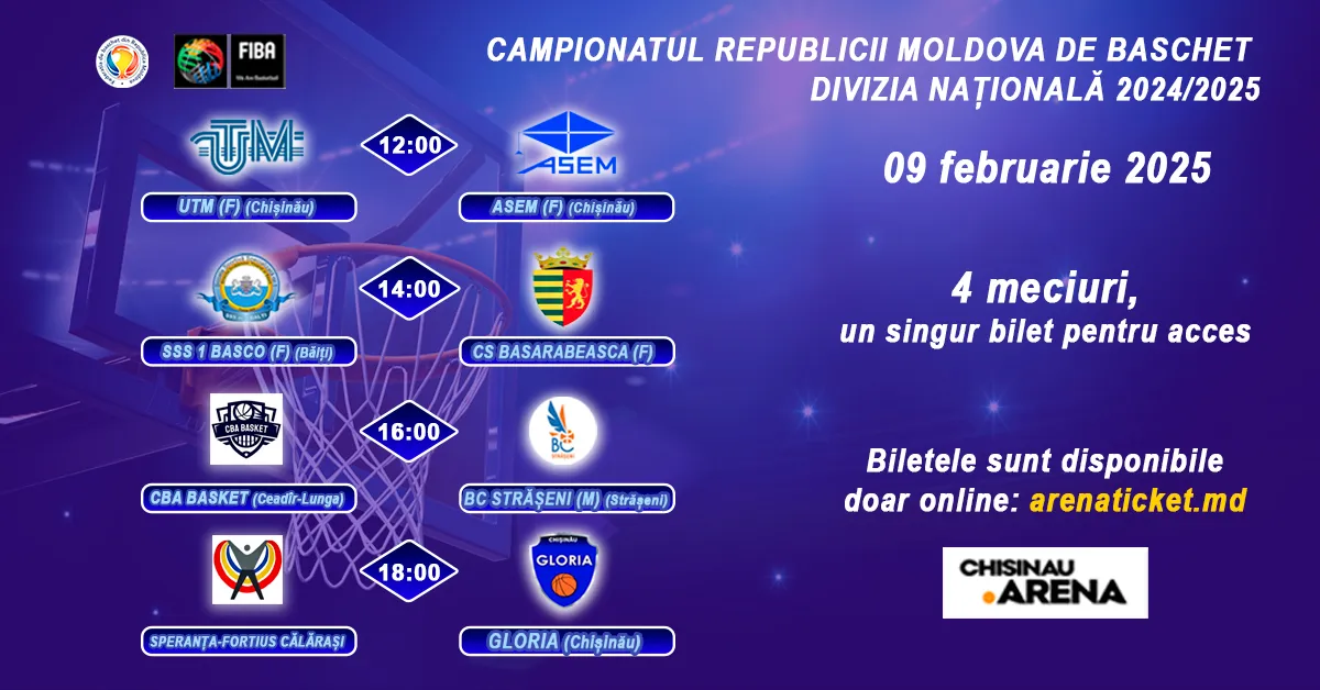 Baschet: Divizia Națională 2024/2025 – 9 februarie