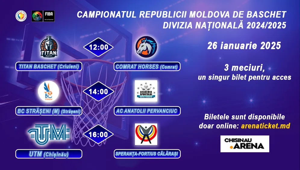 Baschet: Divizia Națională 2024/2025 – 26 ianuarie
