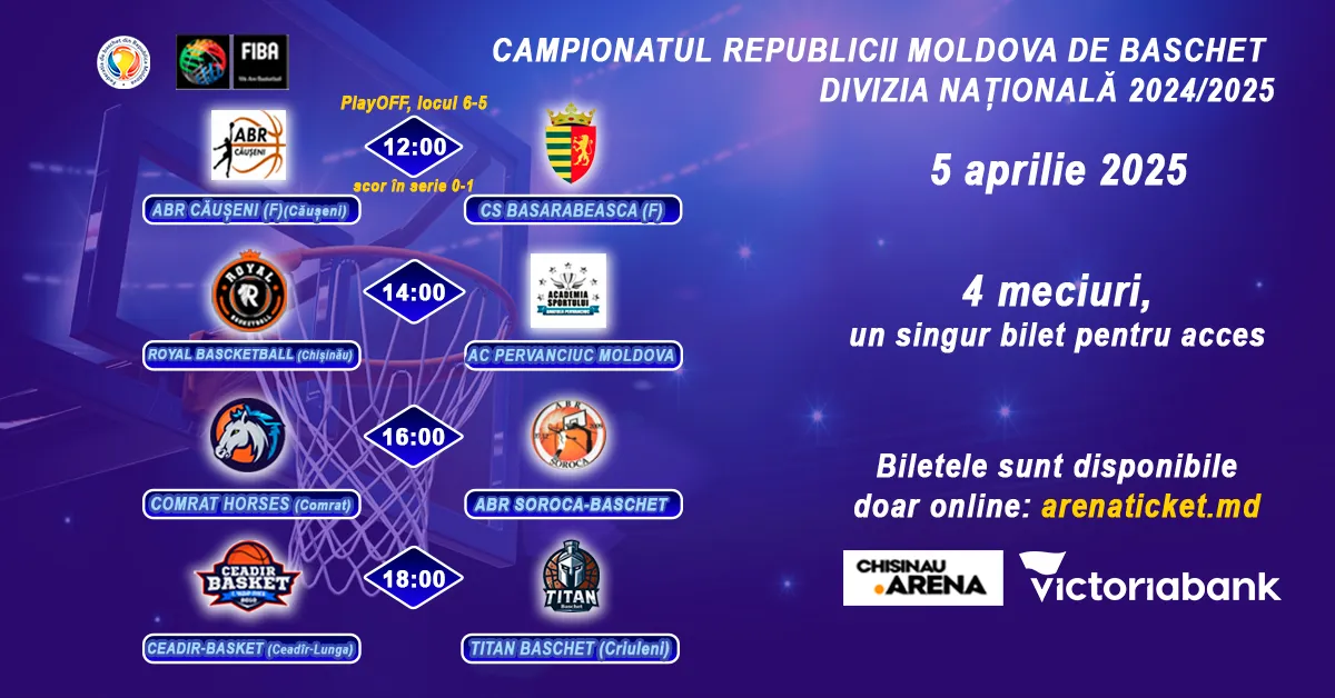 Baschet: Divizia Națională 2024/2025 – 5 aprilie