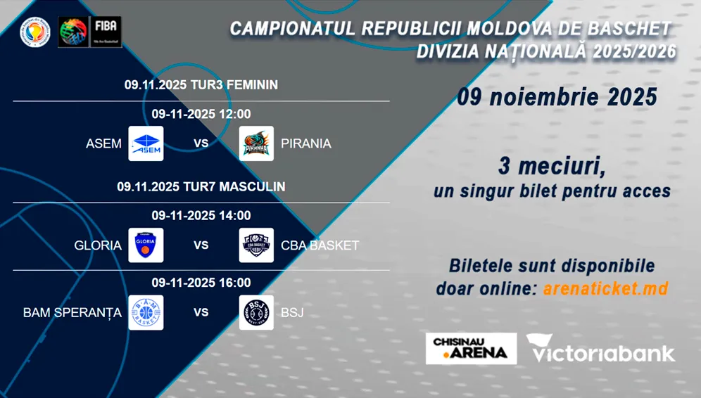 Baschet: Divizia Națională 2025/2026 – 9 noiembrie