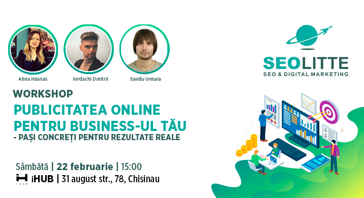 Workshop: Publicitatea online pentru business-ul tău - pași concreți pentru rezultate reale