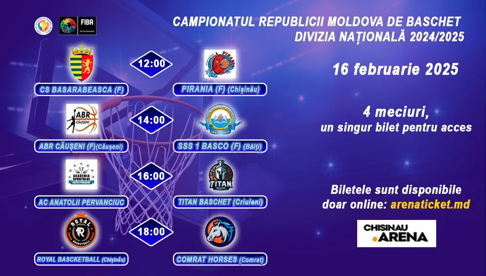 Baschet: Divizia Națională 2024/2025 – 16 februarie