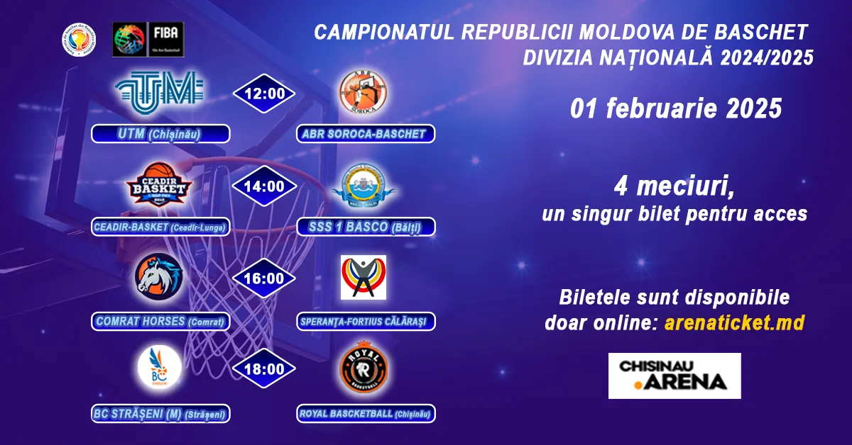 Baschet: Divizia Națională 2024/2025 – 1 februarie