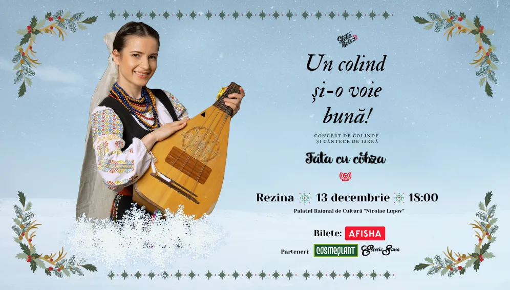 Fata cu cobza ”Un colind și-o voie bună” la Rezina