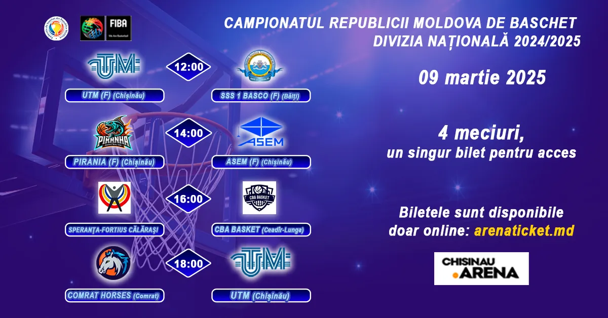 Baschet: Divizia Națională 2024/2025 – 9 martie