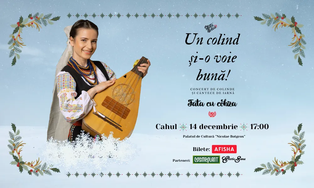 Fata cu cobza ”Un colind și-o voie bună” la Cahul
