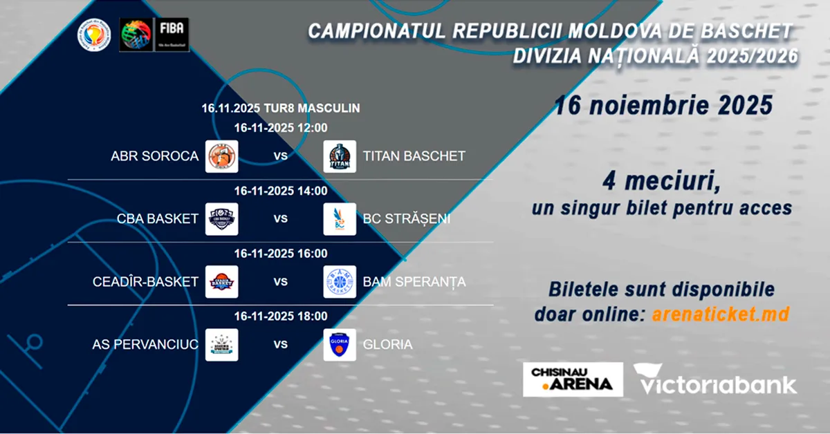 Baschet: Divizia Națională 2025/2026 – 16 noiembrie