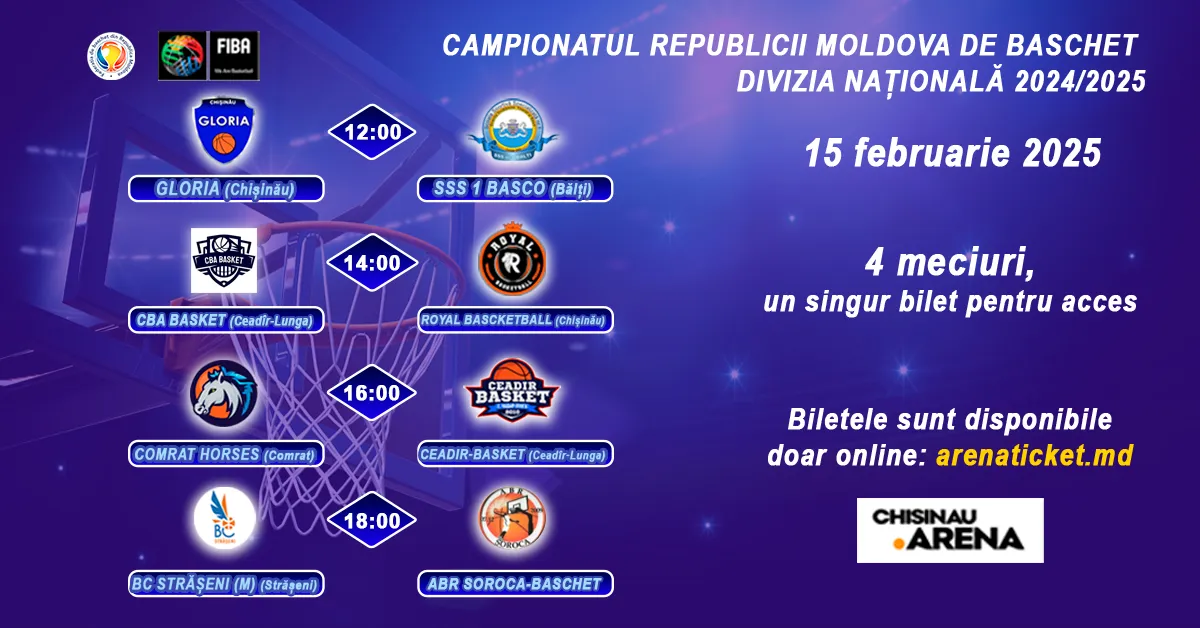 Baschet: Divizia Națională 2024/2025 – 15 februarie