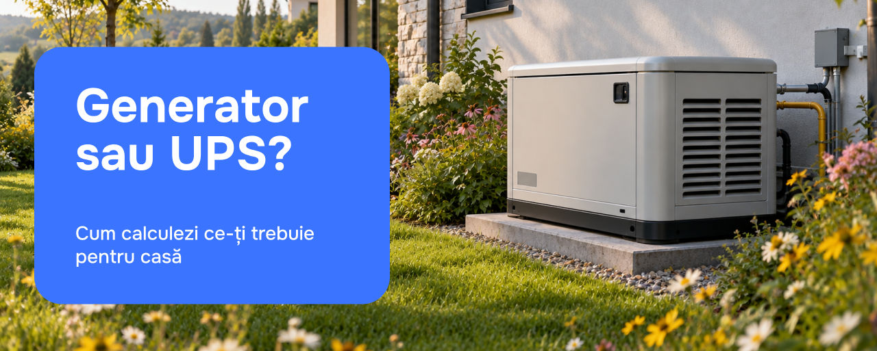 Generator sau UPS pentru casă: cum alegi și ce putere îți trebuie