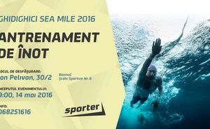 Antrenament de înot din cadrul pregătirii pentru Sea Mile 2016