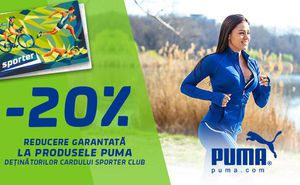 Puma va oferi reduceri de 20% deţinătorilor cardului de membru Sporter
