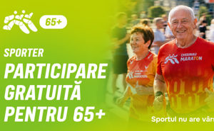 Participarea la maratoanele Sporter a devenit gratuită pentru persoanele de 65+ ani.