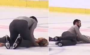 Moment şocant la un concurs de patinaj artistic