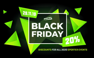 Doar de Black Friday aveți 20% reducere la orice eveniment Sporter