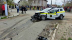 O mașină a Poliției, implicată în accident: Un om al legii a fost rănit