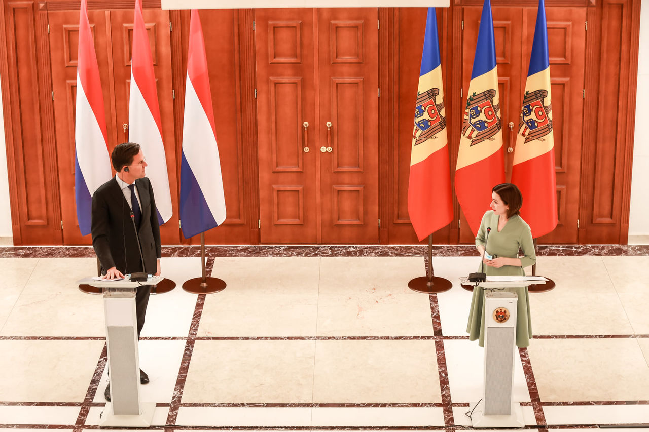 Maia Sandu: E pentru prima dată când un prim-ministru olandez vizitează Moldova