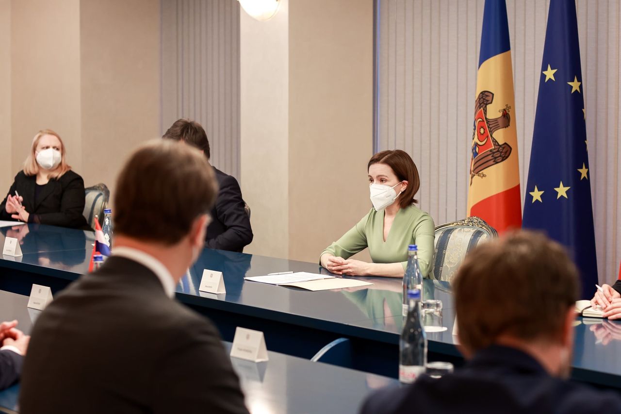 Maia Sandu: E pentru prima dată când un prim-ministru olandez vizitează Moldova