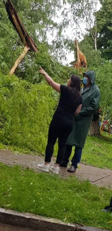 Prăpăd la Ungheni: Ploaia cu grindină a distrus grădini și a rupt copaci
