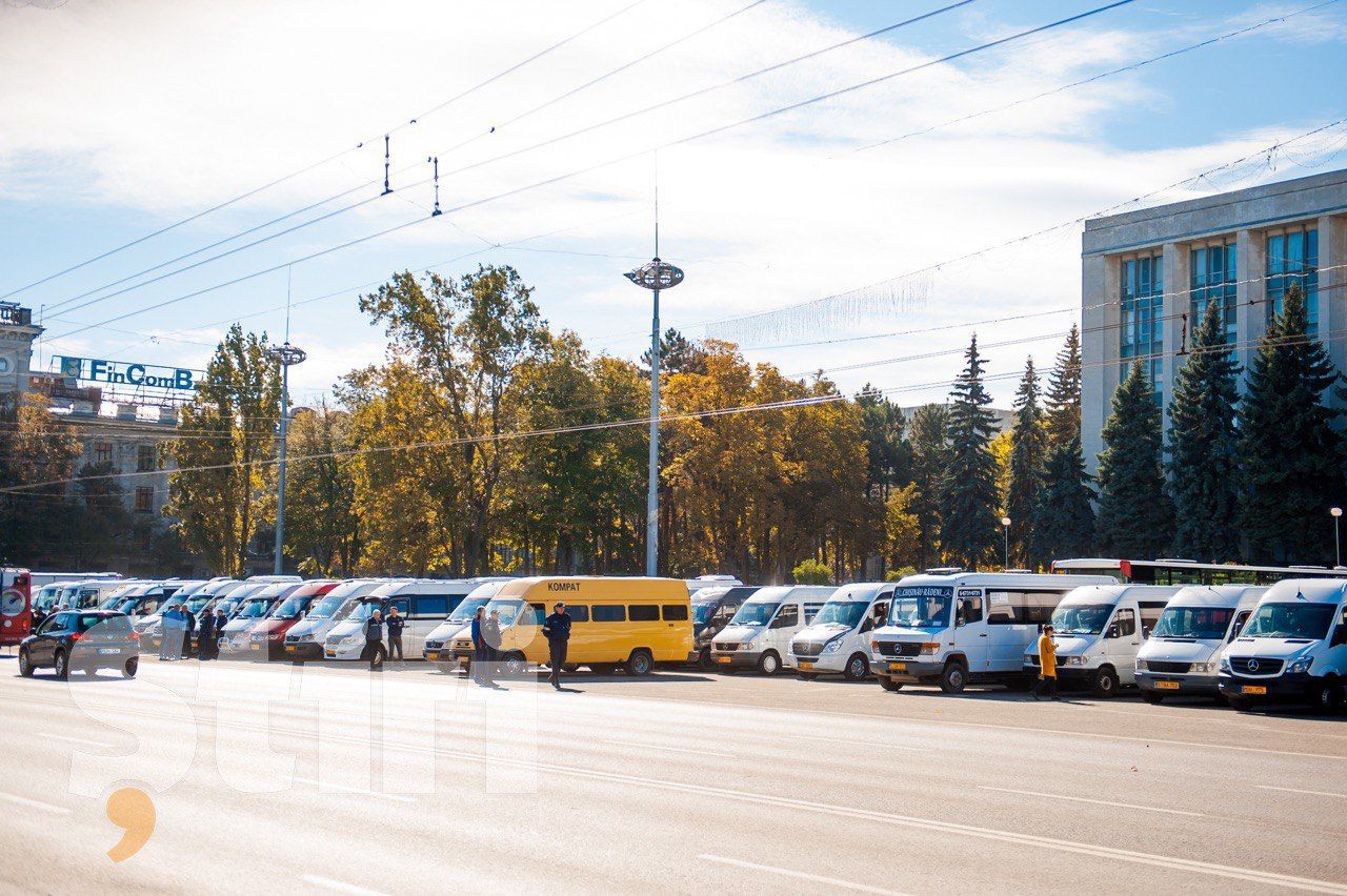 Протест транспортников в Кишиневе