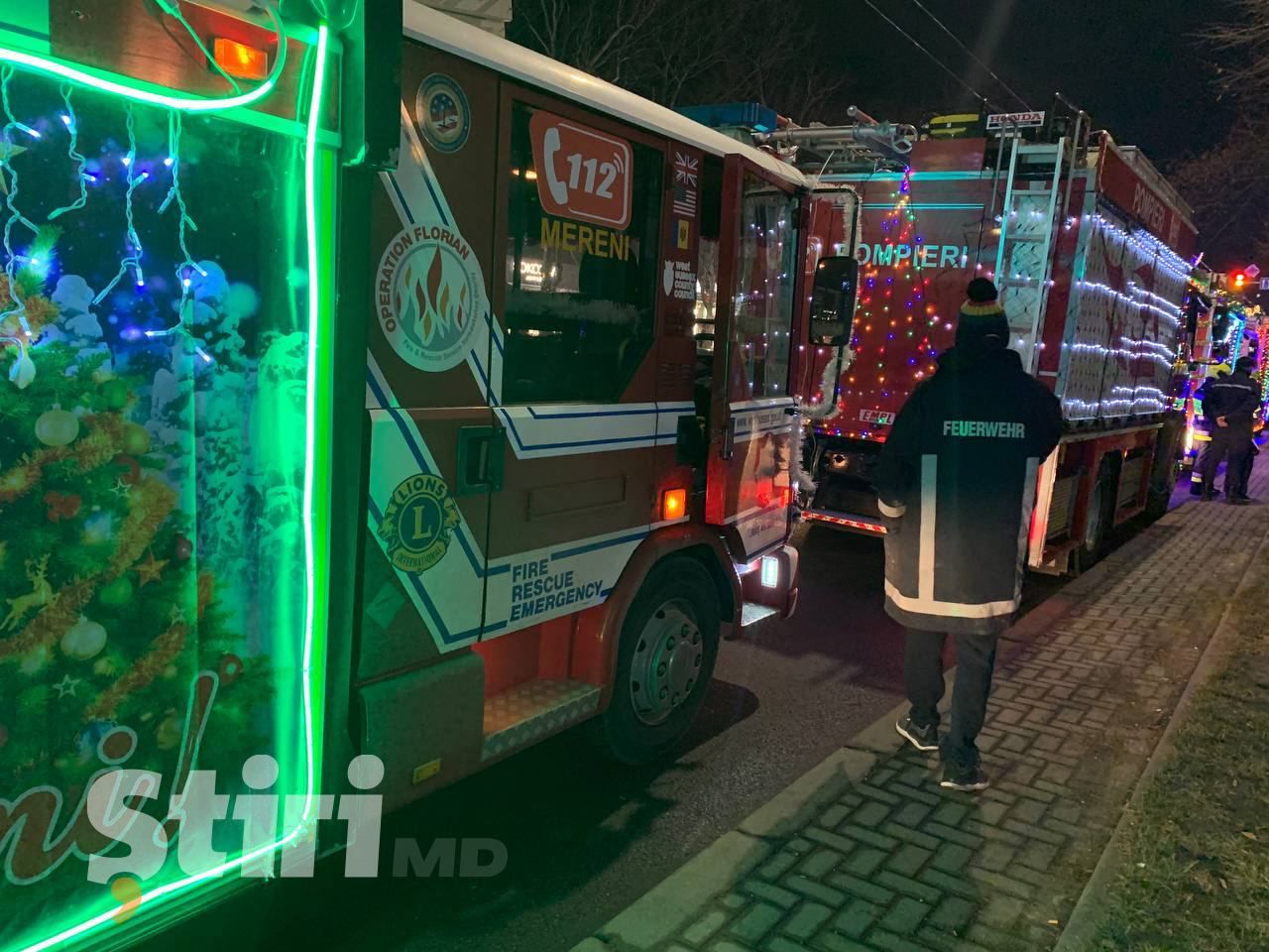Imagini de poveste la Chișinău: Caravana MAI a ajuns și la copiii din spitale
