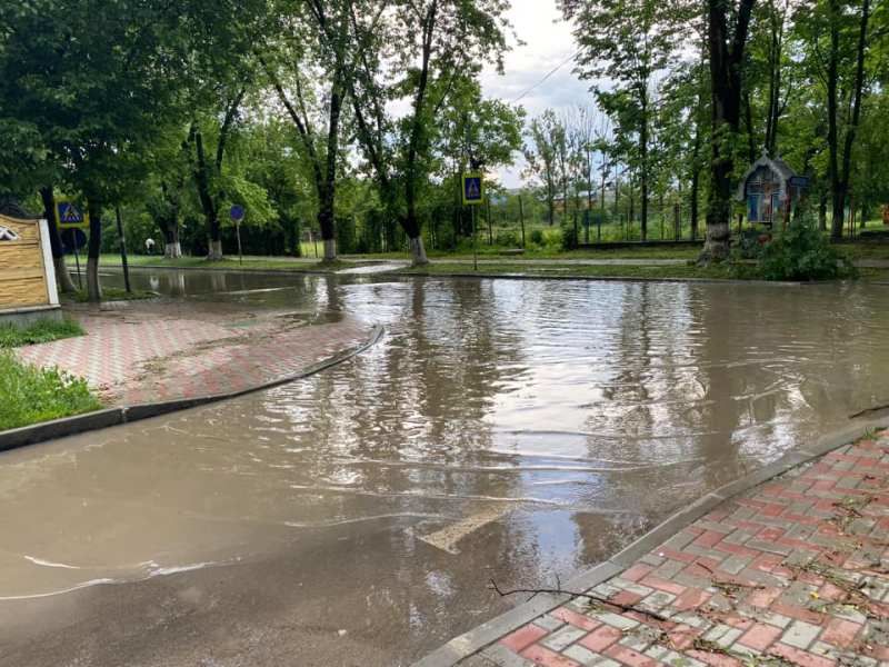 Prăpăd la Ungheni: Ploaia cu grindină a distrus grădini și a rupt copaci