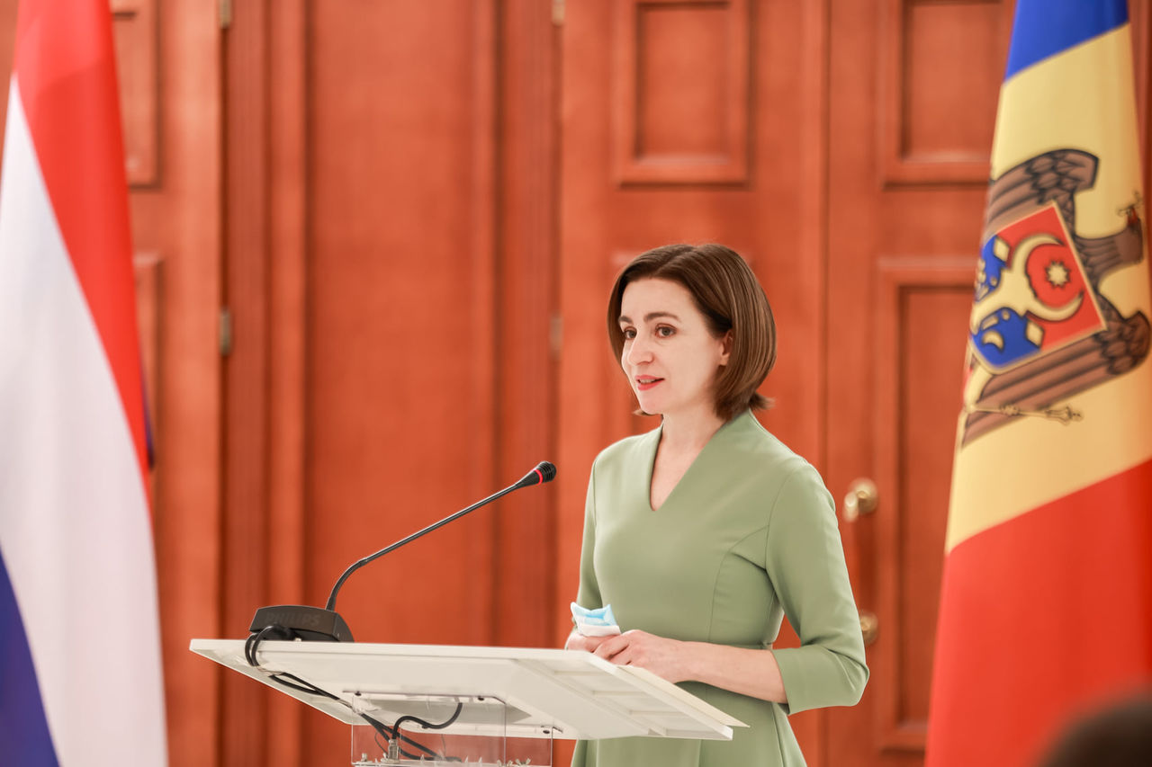 Maia Sandu: E pentru prima dată când un prim-ministru olandez vizitează Moldova