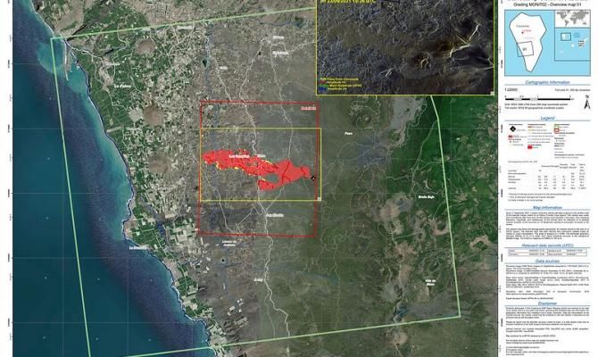 Cum s-a văzut din satelit erupția vulcanului Cumbre Vieja din La Palma