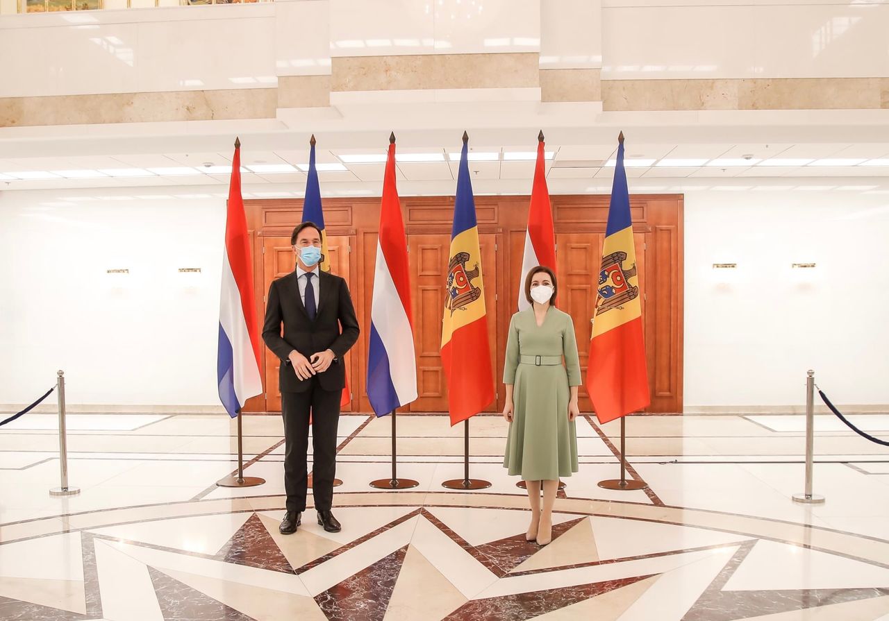 Maia Sandu: E pentru prima dată când un prim-ministru olandez vizitează Moldova