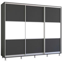 Шкаф Mobildor-Lux Aron uși glisante din PAL orizontal (260x60x230H cm) Anthracite