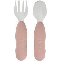 Seturi pentru hrănire bebelușilor Beaba B913595 Set lingurita/furculita inox Praline