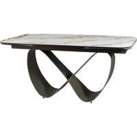 Masă Signal Infinity Ceramic 160(240)*95 bialy natur/cz