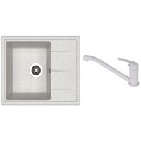 Мойка кухонная со смесителем Dr.Gans Nika 580 + SanDonna F 1066 gri