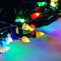 Гирлянда конус разноцветная 100LED