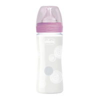 Chicco Бутылочка стеклянная с с силиконовой соской, 240 мл