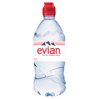 Evian (sport cup) apa minerala de izvor necarbogazeificată (plată), 750 ml