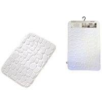 Коврик для ванной MSV 56191 Pebble 50x80cm alb, microfibra