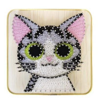 Set de creație miscellaneous DHBB28029 Set String Art 20x20 Pisicuta gri